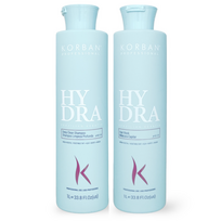 KORBAN Hydra Brazilian Keratin profesionalus šampūno ir keratino rinkinys 2 x 1000 ml
