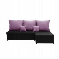 Minkštas kampas Bellezza Bodo, juoda/violetinė