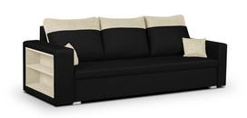 Sofa-lova Pablo, 222x84x85 cm, juoda/smėlio spalvos