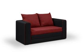 Sofa Bellezza Beta, juoda/raudona