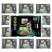 Sheba Kitten kačiukams su lašiša ir vištiena, 52x85 g