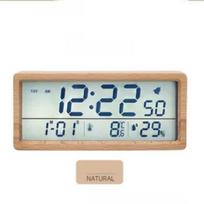 Tikra mediena(Usbee) LCD Temperatūros ir Drėgmės Žadintuvas