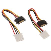 Akasa SATA zu Molex Adapterkabel - 2 Stück - Adapter - Digital/Daten