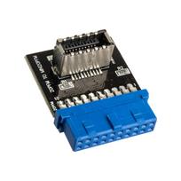 Turime | Akasa AK-CBUB51-BK Kabeladapter USB 3.0 19-pin header USB 3.1 A Blau (AK-CBUB51-BK) | ITwork sandėlyje!