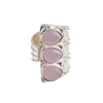 Rose Chalcedony Gemstone 925 Sterling Silver Jewelry Ring For Anniversary Gift RR-20-13 4