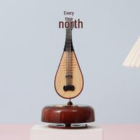 Retro Yueqin Besisukanti muzikinė dėžutė - Kūrybiška svetainės dekoracija ir dovana porai Music Box