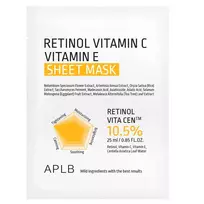 APLB_Retinol Vitamin C Vitamin E lakštinė kaukė 25ml