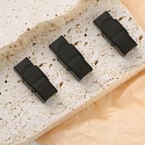 3 vnt. Nerūdijančio plieno Sagčių Apyrankių Jungiklis Galinė Sagtelė Plokščiam Odiniam Laido Jungikliui DIY Apyrankių Juvelyrikos Gamybos Reikmenys 3pcs juoda