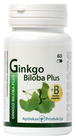 APTIEKAS PRODUKCIJA Ginkgo Biloba Plus kapsulės, 60 vnt.