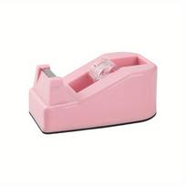 1pc Pink PVC Tape Dispenser with Clear Window for Office, Home, Crafts Ideal Gift for Halloween, Thanksgiving, Christmas, Easter, Cute Tape Dispenser rožinė