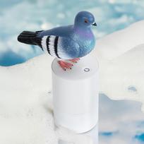 Foam Soap Dispenser,Fun Pigeon Droppings Sensing Automatic Soap Dispenser, Touchless Soap Dispenser for Kitchen And Bathroom,Exclusive Private Mold pilka spalva