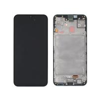 Ekranas Samsung A155 A15 4G/A156 A15 5G su lietimui jautriu stikliuku ir rėmeliu originalus Black (service pack)