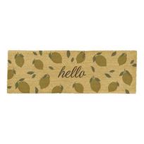 Iš kokoso pluošto grindų kilimėlis 40x120 cm Hello Lemons – Artsy Doormats