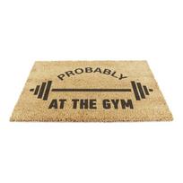 Iš kokoso pluošto grindų kilimėlis 40x60 cm Probably At The Gym – Artsy Doormats