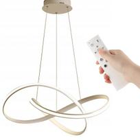 Modernus LED lubų šviestuvas auksinis su pulteliu ir reguliuojama šviesos spalva