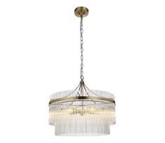 Endon 99166 - Liustra ant grandinės MARIETTA 5xE14/7W/230V žalvaris/skaidrus