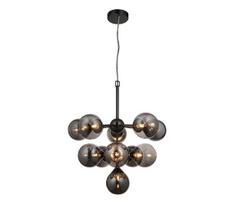 Endon 101147 - Liustra ant laido OSCAR 11xG9/18W/230V juoda/dūminė
