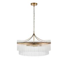 Endon 112574 - Pakabinama liustra su grandine MARIETTA GRAND 7xE14/7W/230V žalvarinė/skaidri