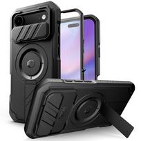 Juodas dviejų dalių dėklas "Tech-Protect Kevlar Magsafe+" telefonui Apple iPhone Air