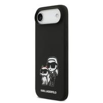 Karl Lagerfeld Liquid Silicone K&CH Sketch MagSafe dėklas skirtas Apple iPhone 17 Air juodos spalvos