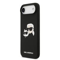 Karl Lagerfeld Liquid Silicone Double Heads MagSafe dėklas skirtas Apple iPhone 17 Air juodos spalvos