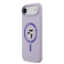 Karl Lagerfeld Liquid Silicone Karl and Choupette MagSafe dėklas skirtas Apple iPhone 17 Air Purple