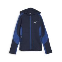 Puma lisvalaikio džemperis berniukams EVOSTRIPE Full-Zip Hoodie DK B Club Navy - 67919614, mėlynas, 152 cm