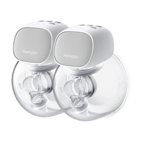 Momcozy S9 Pro dvigubas nešiojamas belaidis pientraukis Silver