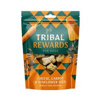 Sausainiai šunims su sūriu, morkomis ir saulėgrąžomis – Cheese, Carrot & Sunflower Seeds, 125 g – Tribal Rewards