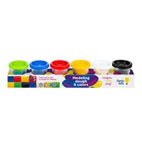 Natūralus plastilinas Genio kids, 6 spalvos, 300 g