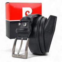 Pierre Cardin natūralios odos diržas vyrams, juodas, 115