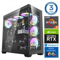 INTOP AQUA Ryzen 5 9600X 64GB 1TB SSD RTX5050 8GB W11Home Black