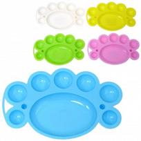 Plastikinė paletė dažams maišyti Aihao 17x10,5cm, įvairių spalvų