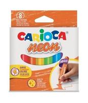 Vaškinės kreidelės CARIOCA JUMBO NEON, 8 spalvų,  tribriaunės