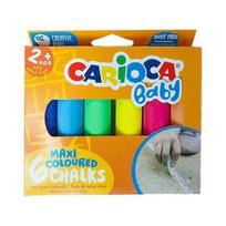 Spalvota kreida CARIOCA MAXI, 6 spalvų