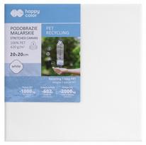 Drobė ant porėmio 20x20cm, PERDIRBTA 100% PET, 420g/m2 Happy Color