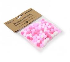 Dekoracija pomponai DPO-15 ROŽINIAI MIX 120vnt./1cm, PENWORD