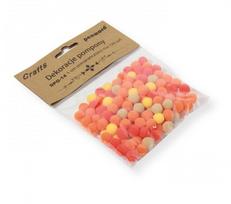 Dekoracija pomponai DPO-14 oranžiniai MIX 120vnt./1cm, PENWORD