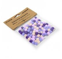 Dekoracija pomponai DPO-11 VIOLETINIAI MIX 120vnt./1cm, PENWORD