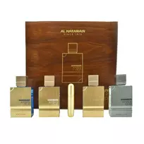 Universalūs kvepalai, Set Al Haramain Amber Oud Collection 4 x 60ml - Amber Oud Gold Edition + Amber Oud Rouge Edition + Amber Oud Tobacco Edition + Amber Oud Blue Edition