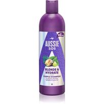 Aussie SOS Blonde & Hydrate toninis šampūnas su violetiniais pigmentais šviesiems plaukams 500 ml
