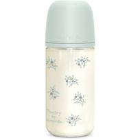 Suavinex Poetry SX Pro Physiological Glass M stiklinis buteliukas kūdikiams 3 m+ Medium Flow - Blue 240 ml