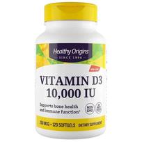 Healthy Origins Vitaminas D3 10000 TV - 120 minkštuju geliu