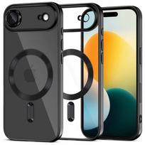 Skaidrus dėklas su satino juodomis detalėmis "Tech-Protect Magflex Magsafe" telefonui Apple iPhone Air