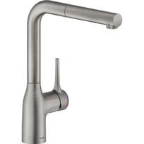 Nobili Mania plautuvės maišytuvas su ištraukiamu dušeliu, Inox Brushed, CU128117/1IX