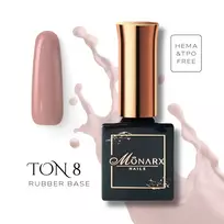 Rubber Base TON 8 (no hema/tpo) - 15 ml buteliukas su teptuku