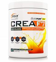 "CREAF7" Profesionalus 6 rūšių Kreatino/Pump Mišinys 'Genius Nutrition' (405g/45porc) - nectarine-juice