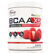 "BCAA X5" 7000mg BCAA Amino Rūgštys 'Genius Nutrition' (360g/30porc) - fresh-orange