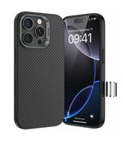 Benks Dėklas Magnetic Armor Pro Kevlar Metal Frame 600D (AD66) skirtas Apple iPhone 16 Pro Max juodos spalvos (Camera Control Button)