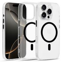 Glossy Magsafe Clear Dėklas skirtas Apple iPhone 16 Pro Max juodos spalvos